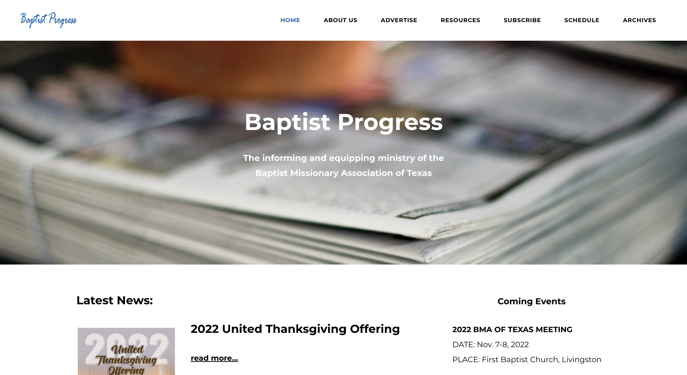 Baptist Progress Website